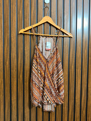 Chest 20  Lenght 25  Fabric linen Womens Branded Sleeveless Top