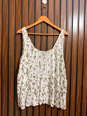 Chest 21  Lenght 26  Fabric linen Ladies Sleeveless Top Collection