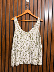 Chest 21  Lenght 26  Fabric linen Ladies Sleeveless Top Collection