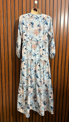 Chest 19  Lenght 52  Fabric cotton silk Western Branded Womens Long Dress