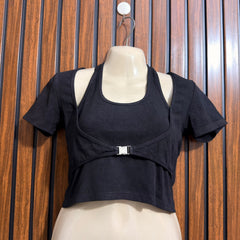 Chest 17  Lenght 14  Fabric jersey Western Womens Branded Crop Top