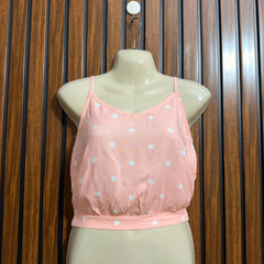 Chest 17  Lenght 15  Fabric linen Branded Ladies Crop Tops