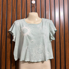 Chest 21  Lenght 16.5  Fabric jersey Western Ladies Branded Crop Top