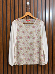 Chest 17  Lenght 24  Fabric chiffon Western Ladies Full Sleeve Top