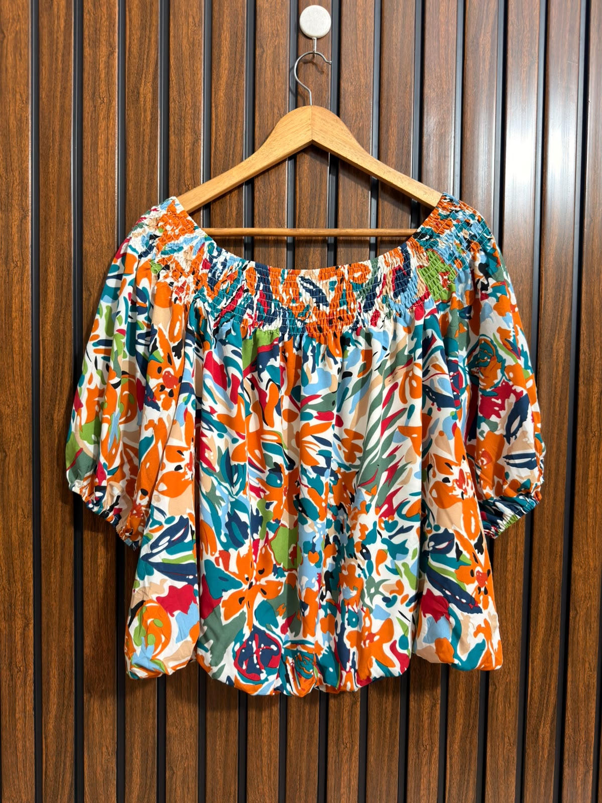 Chest 21  Lenght 22  Fabric silk Womens Top Full Sleeve