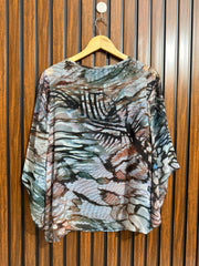 Chest 19  Lenght 25  Fabric chiffon Western Ladies Full Top