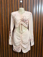 Chest 15  Lenght 33  Fabric chiffon Ladies Mini Dress