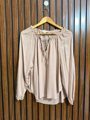 Chest small  baggy style  Lenght 23 to 25  Fabric Georgette  Womens Full Sleeve Tops