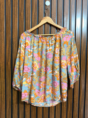Chest 21  Lenght 24  Fabric linen Western Womens Full Sleeve Top
