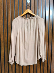 Chest small  baggy style  Lenght 23 to 25  Fabric Georgette  Womens Full Sleeve Tops