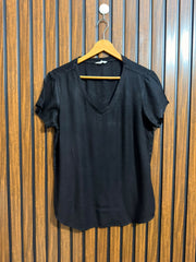 Chest 19  Lenght 26  Fabric linen Ladies Summer Half Sleeve Top