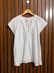 Chest 21  Lenght 25  Fabric linen Womens Basic Half Sleeve Top