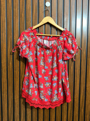 Chest 21  Lenght 24  Fabric linenBranded Summer Half Sleeve Top