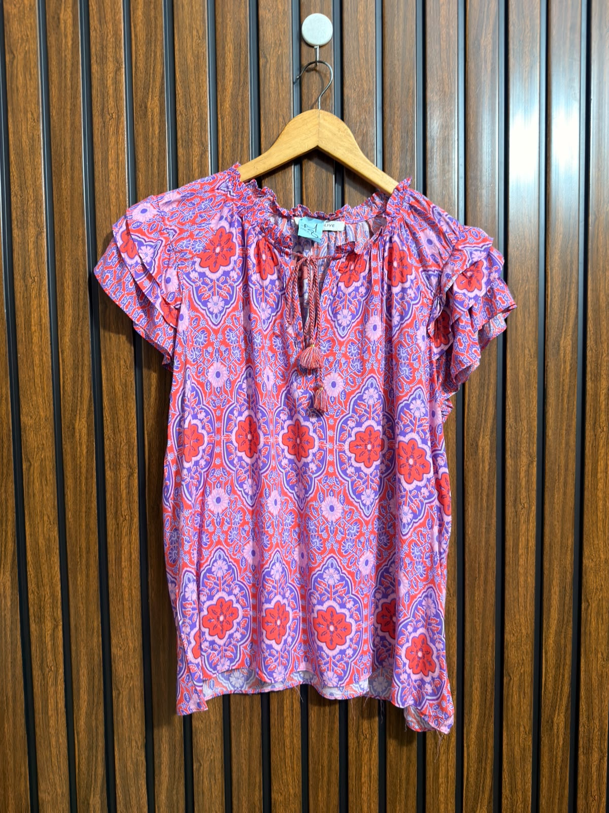 Chest 21  Lenght 25  Fabric linen Summer Half Sleeve Top