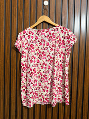 Chest 19  Lenght 25  Fabric linen Everyday Half Sleeve Top