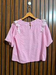 Chest 17  Lenght 20  Fabric cotton Branded Wear Half Sleeve Top