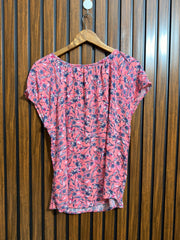 Chest 21  Lenght 25  Fabric linen Womens Trendy Half Sleeve Top