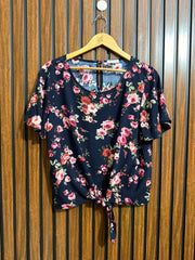 Chest 20  Lenght 22  Fabric linen Western Ladies Half Sleeve Top