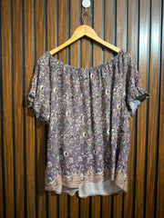 Chest 22  Lenght 22  Fabric linen Ladies Casual Half Sleeve Top