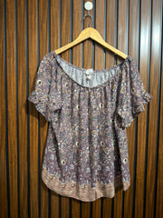 Chest 22  Lenght 22  Fabric linen Ladies Casual Half Sleeve Top