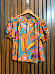 Chest 20  Lenght 21  Fabric rayon Womens Everyday Half Sleeve Top