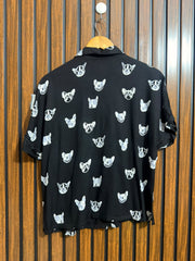 Chest 20  Lenght 22  Fabric linen Western Half Sleeve Top