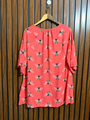 Chest medium  Lenght 29  Fabric linen Branded Ladies Half Sleeve Top