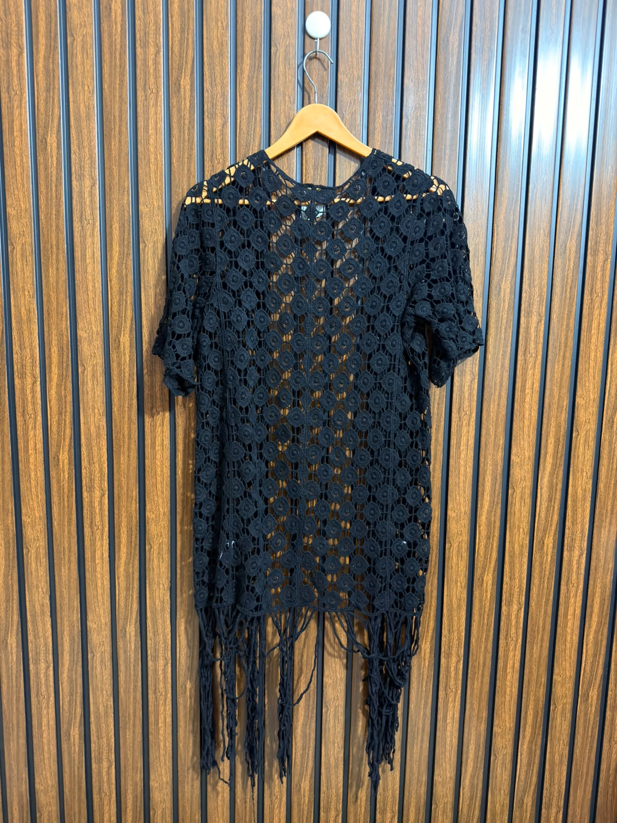 Chest small  Lenght 38  Fabric net Ladies Long Top Wear