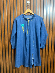Chest 19  Lenght 32  Fabric denim Western Branded Womens Long Top