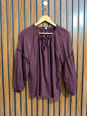 Chest 20  Lenght 24  Fabric linen Ladies Full Sleeve Top