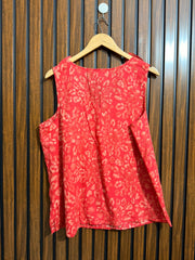 Chest 21   Lenght 25  Fabric cotton Western Ladies Sleeveless Top