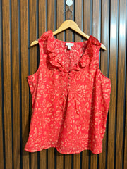 Chest 21   Lenght 25  Fabric cotton Western Ladies Sleeveless Top