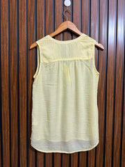 Chest 17  Lenght 24 to 26  Fabric Georgette Branded Sleeveless Tops