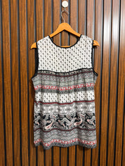 Chest 19  Lenght 26  Fabric linen Western Womens Sleeveless Tops