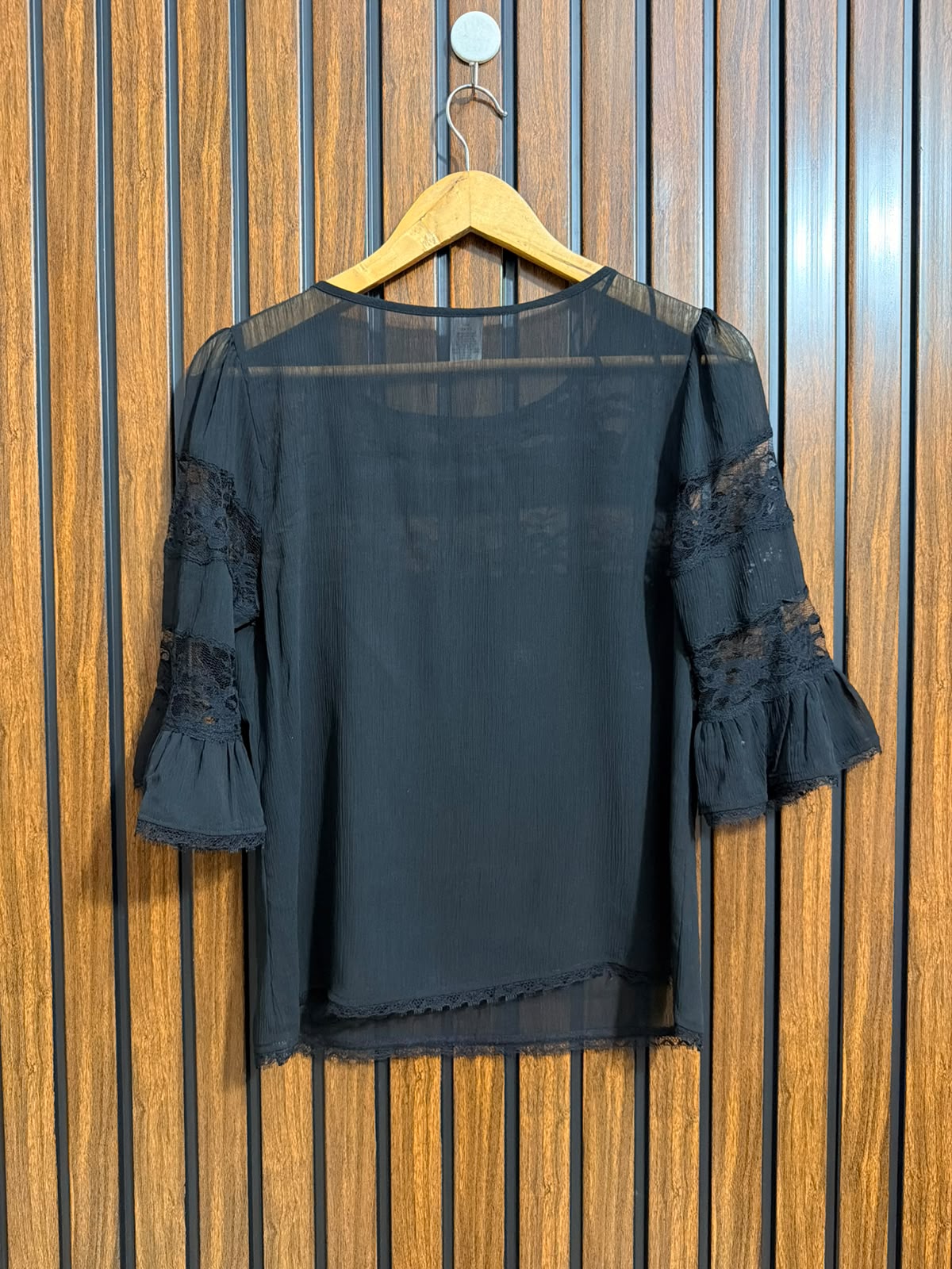 Chest 17  Lenght 22  Fabric chiffon Western Womens Full Sleeve Top