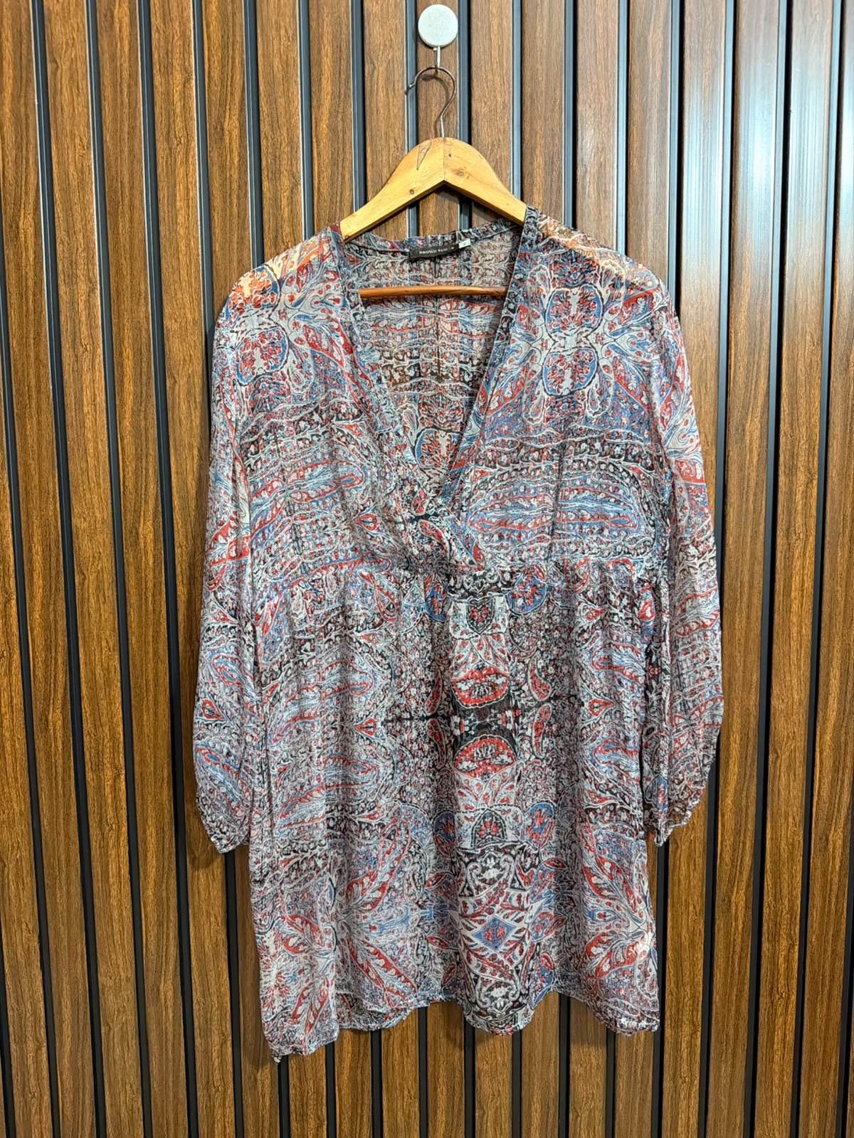 Chest 19  Lenght 31  Fabric chiffon Western Full Sleeve Top