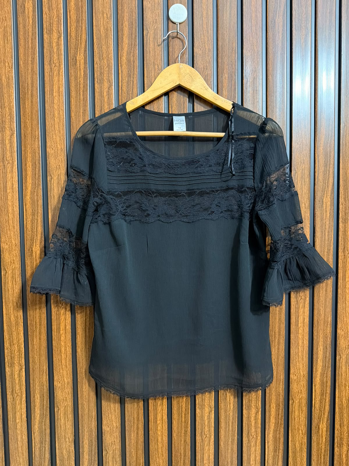 Chest 17  Lenght 22  Fabric chiffon Western Womens Full Sleeve Top