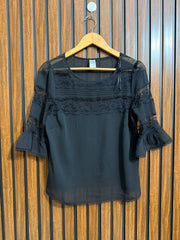 Chest 17  Lenght 22  Fabric chiffon Western Womens Full Sleeve Top