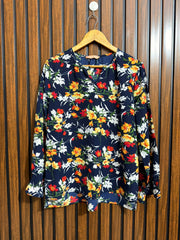 Chest 19  Lenght 24 to 26  Fabric Georgette Branded Ladies Full Sleeve Tops