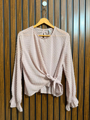Chest 19  Lenght 20  Fabric chiffon Branded Full Sleeve Top