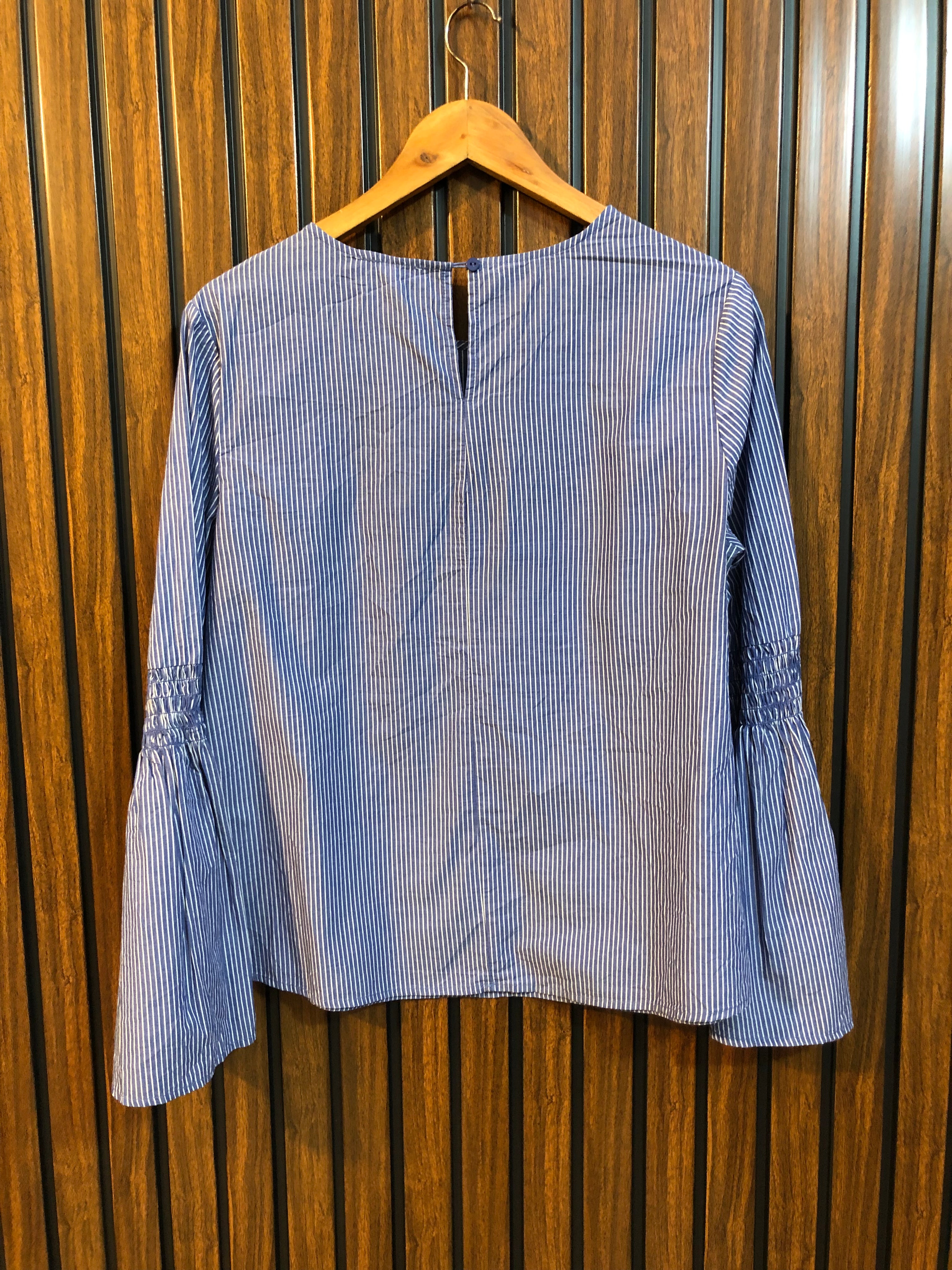 Chest 18.5  Length 24  Fabric Cotton Sleek Full Sleeves Top for Women