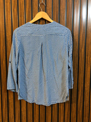 Chest 18  Length 22 To 25  Fabric Linen Urban Casual Full Sleeves Top
