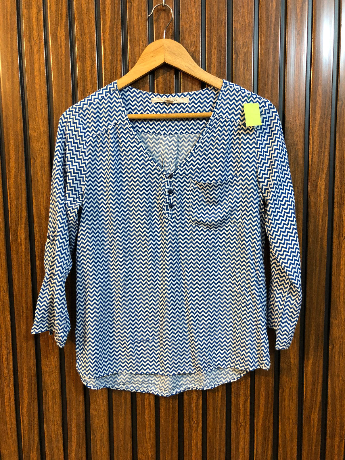 Chest 18  Length 22 To 25  Fabric Linen Urban Casual Full Sleeves Top