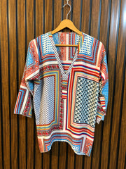 chest 20  baggy style  lenght 25 to 26  fabric jorjet Trendy Girls Tops